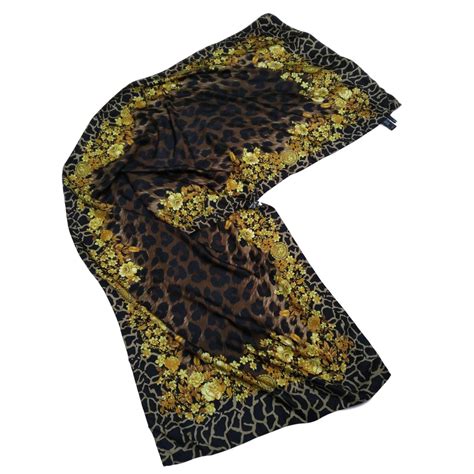 black and white versace scarf price|gianni versace silk scarf.